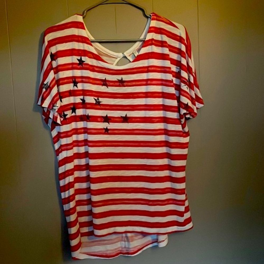 ASOS Stars and Stripes Top dolman style shirt size large